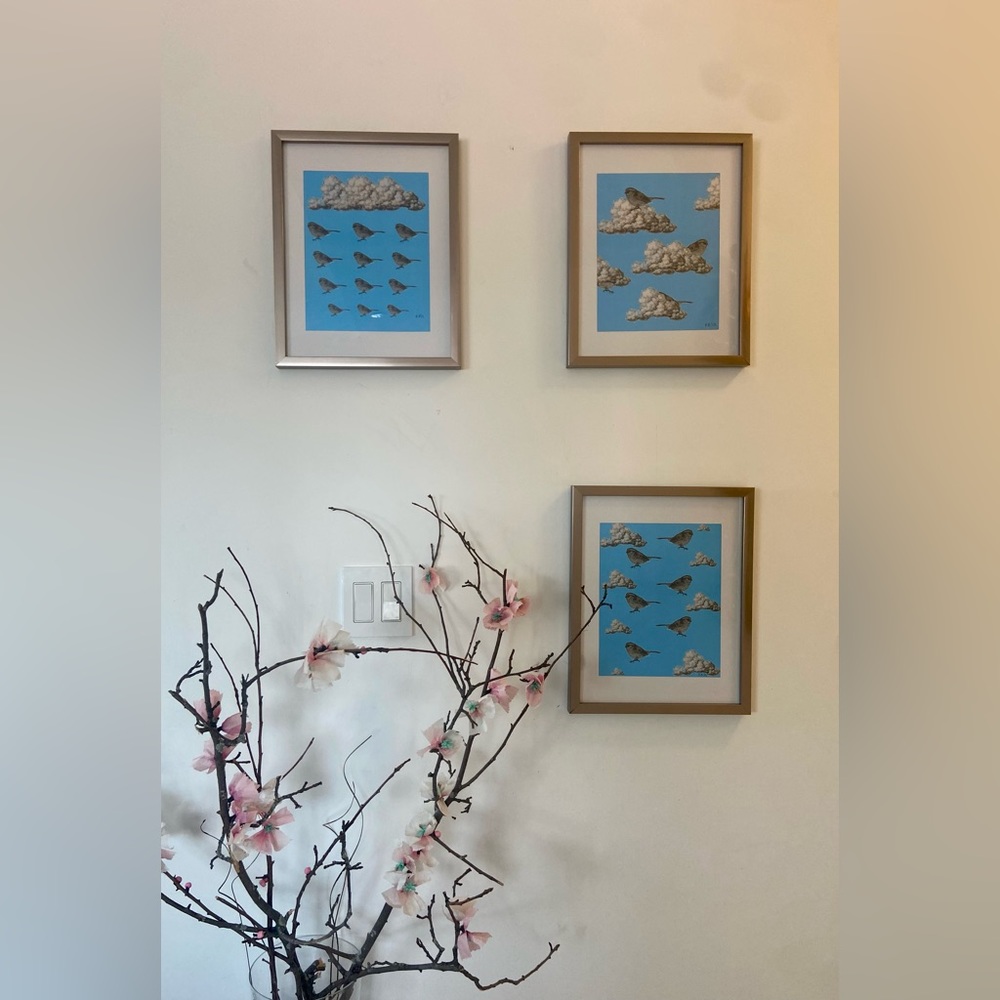 Set of three prints- Canadian Sparrow